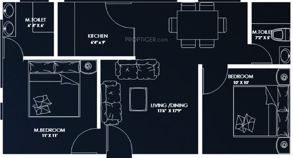 Lavanya (2BHK+2T (1,060 sq ft) 1060 sq ft)