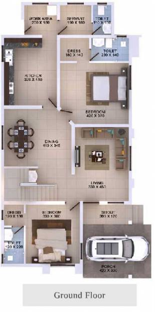 Flair Waterface (4BHK+5T (2,563 sq ft) + Study Room 2563 sq ft)