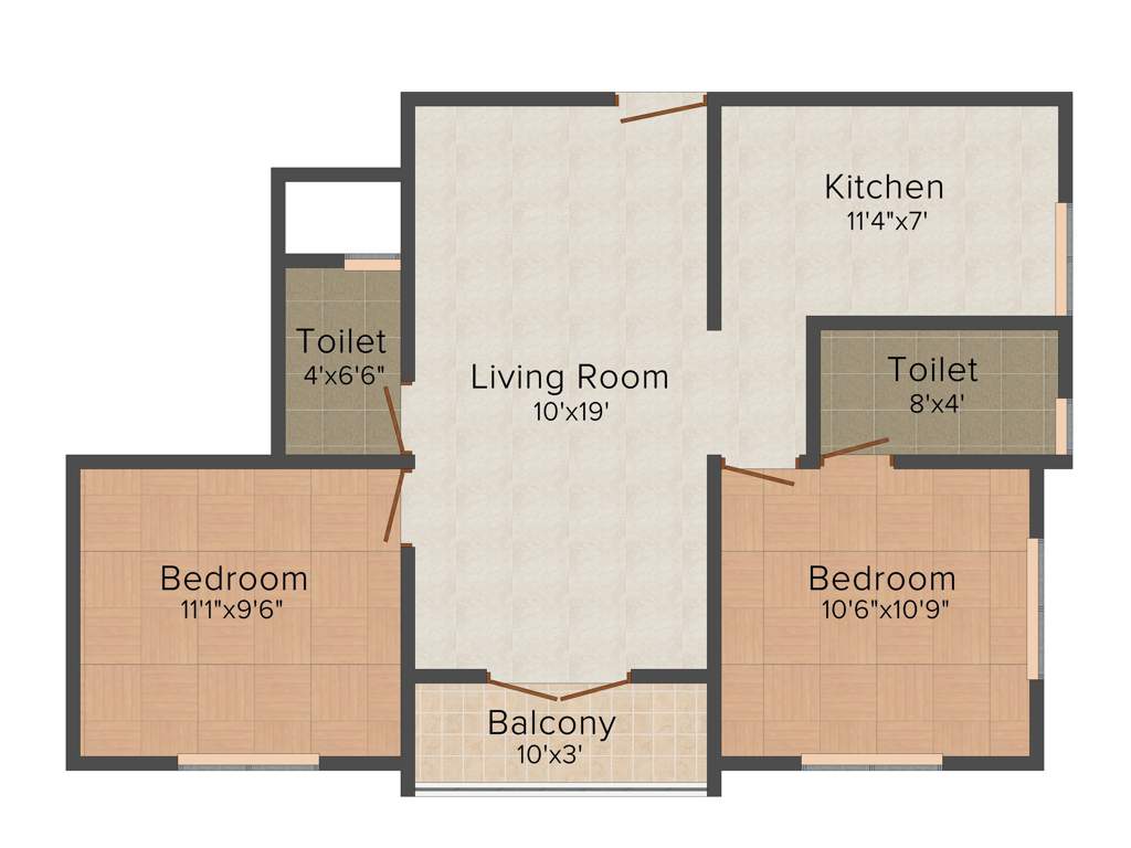 EESHA Sri Ranga Padhuka (2BHK+2T (852 sq ft) 852 sq ft)