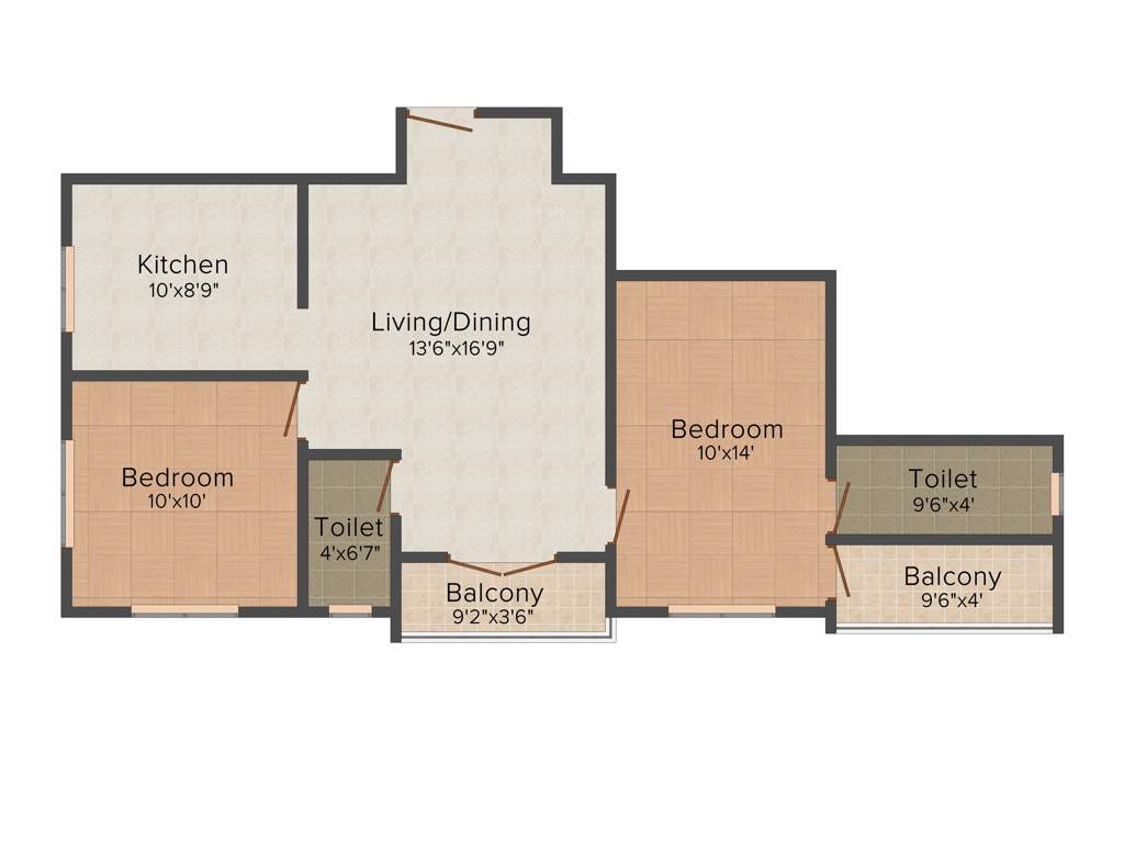 EESHA Sri Ranga Padhuka (2BHK+2T (978 sq ft) 978 sq ft)