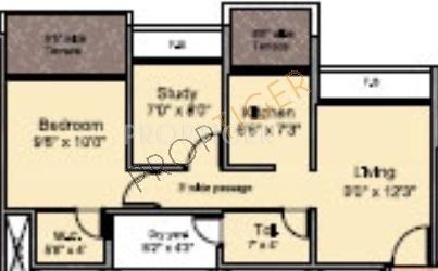 Shah Royale (1BHK+1T (775 sq ft) 775 sq ft)