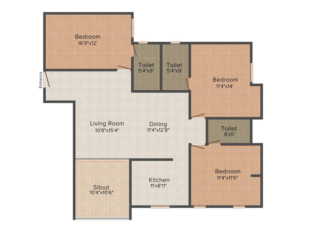 Casagrand Amber (3BHK+3T (1,673 sq ft) 1673 sq ft)