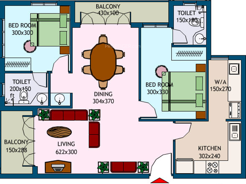 Manjooran Moonstone (2BHK+2T (1,267 sq ft) 1267 sq ft) Manjooran Moonstone (2BHK+2T (1,267 sq ft) 1267 sq ft)
