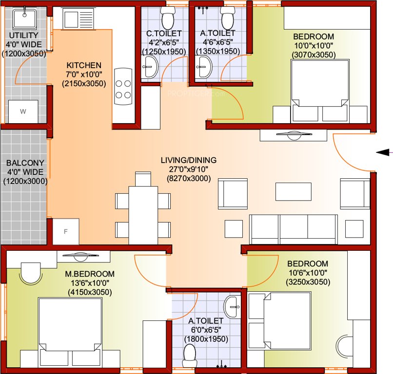 Gajanana Sumuk (3BHK+3T (1,320 sq ft) 1320 sq ft)