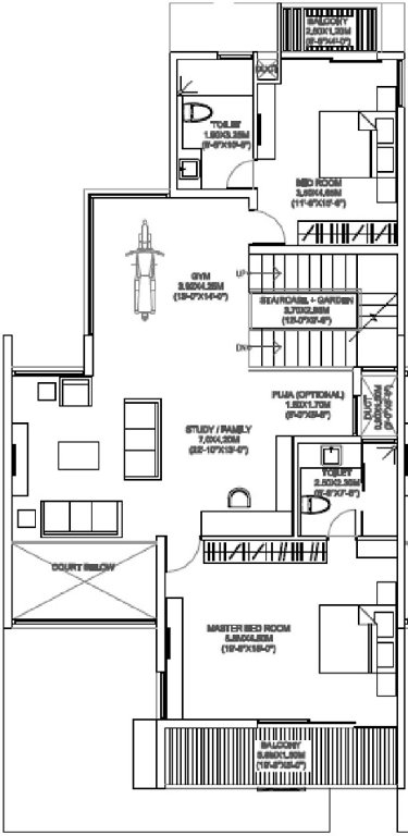 Mantri Signature Villa (3BHK+4T (3,780 sq ft) + Servant Room 3780 sq ft)