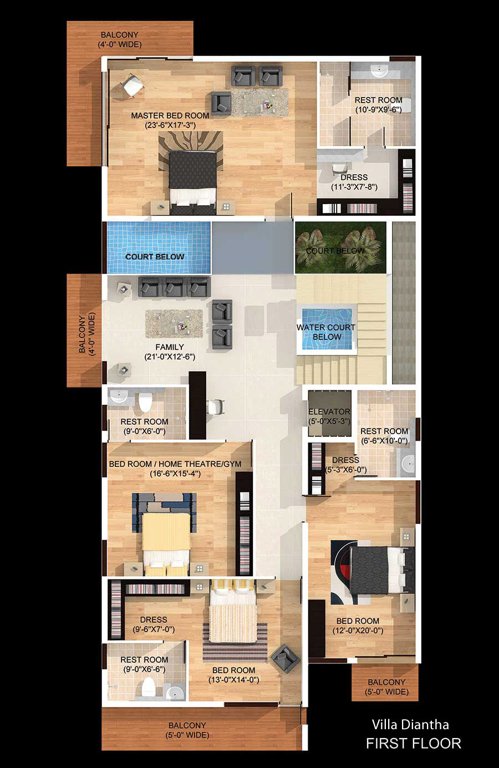 Mantri Signature Villa (5BHK+6T (5,445 sq ft) + Servant Room 5445 sq ft)