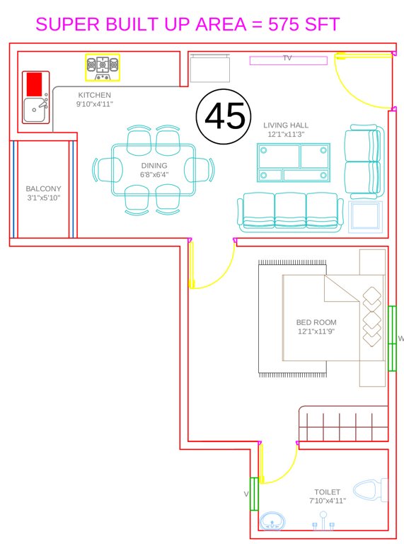 MJ Lifestyle Astro (1BHK+1T (575 sq ft) 575 sq ft)