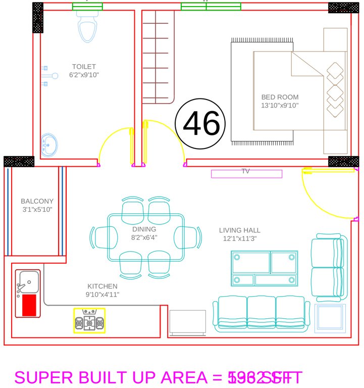 MJ Lifestyle Astro (1BHK+1T (596 sq ft) 596 sq ft)