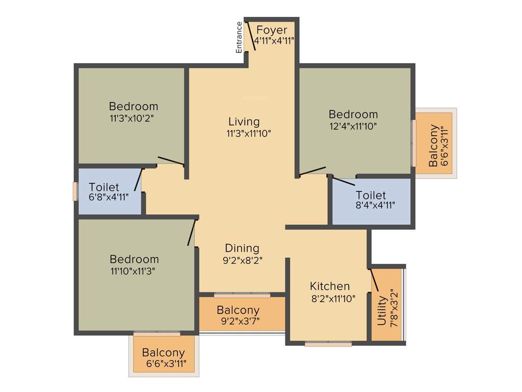 MJ Lifestyle Astro (3BHK+2T (1,336 sq ft) 1336 sq ft)