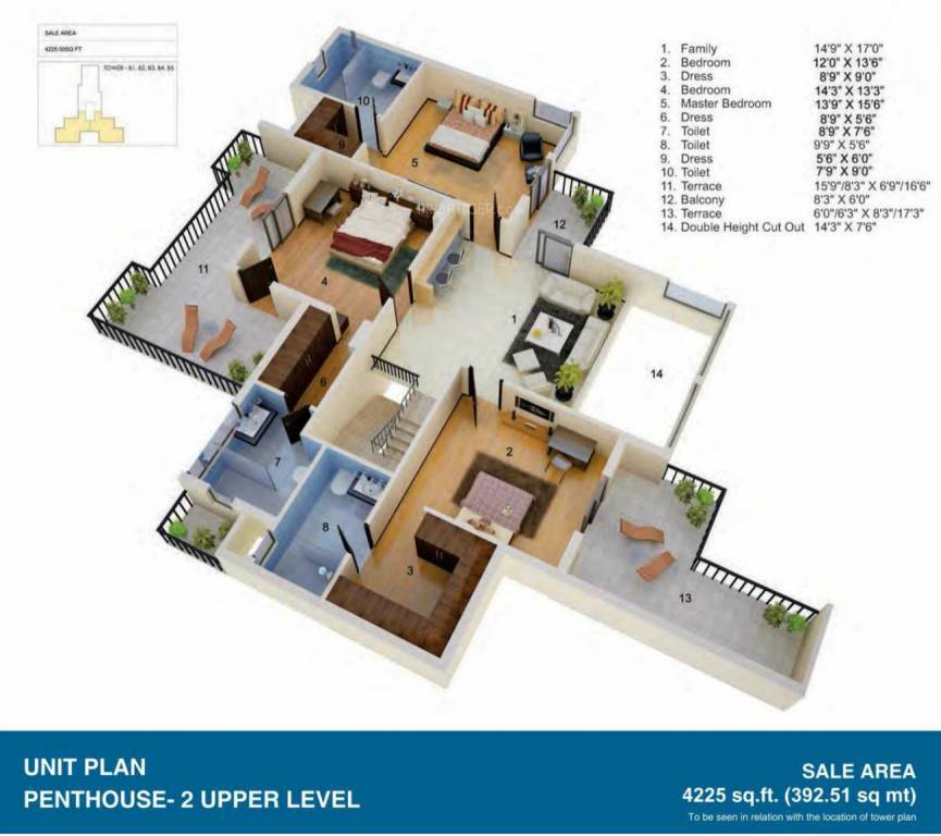 Jaypee The Orchards (5BHK+5T (4,225 sq ft)   Servant Room 4225 sq ft)