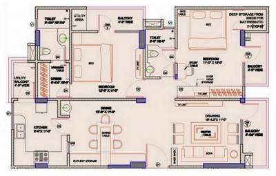 Ridhiraj Builders Residency (2BHK+2T (1,390 sq ft) 1390 sq ft)