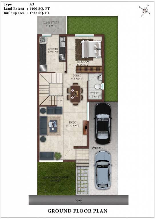 Casagrand Elan (3BHK+3T (1,843 sq ft) 1843 sq ft)