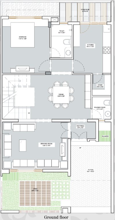 Apollo Creations Prakriti Enclave Ground Floor Plan (5BHK+5T (2,700 sq ft) 2700 sq ft)