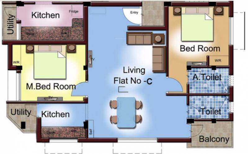 Elevate West Orchid Apartments (2BHK+2T (1,073 sq ft) 1073 sq ft)