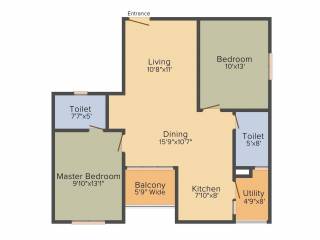 V2 Nirvik (2BHK+2T (1,042 sq ft) 1042 sq ft)