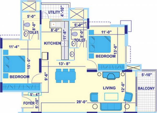 Asvini Amarisa (2BHK+2T (1,256 sq ft) 1256 sq ft) Asvini Amarisa (2BHK+2T (1,256 sq ft) 1256 sq ft)