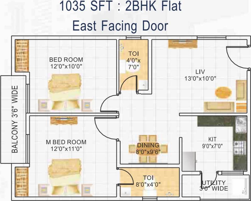 Devi Homes (2BHK+2T (1,035 sq ft) 1035 sq ft) Devi Homes (2BHK+2T (1,035 sq ft) 1035 sq ft)