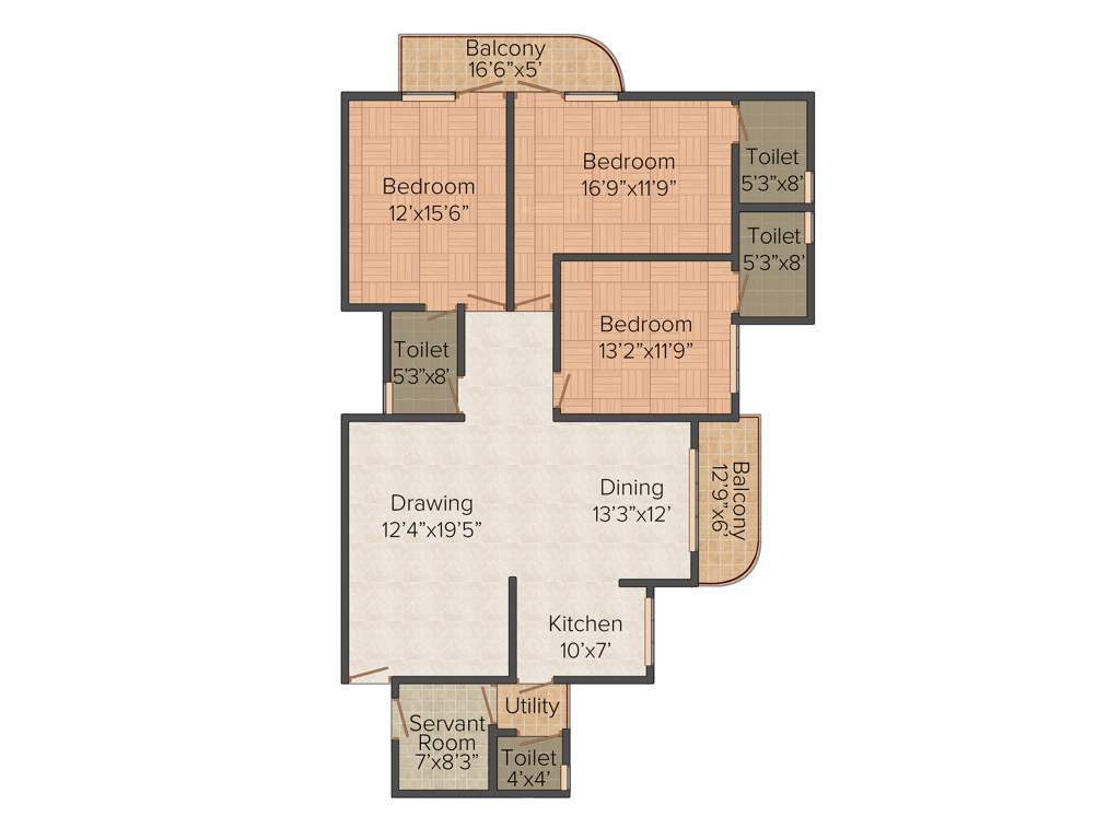 Forte The Olive Spire (3BHK+3T (2,304 sq ft) 2304 sq ft)