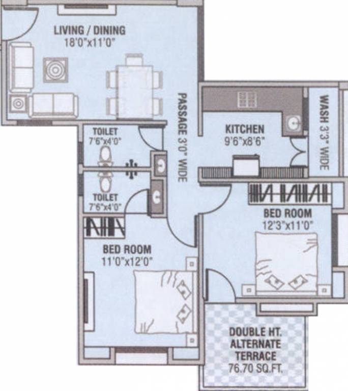 Om Shivam Shiv Elite (2BHK+2T (1,020 sq ft) 1020 sq ft)