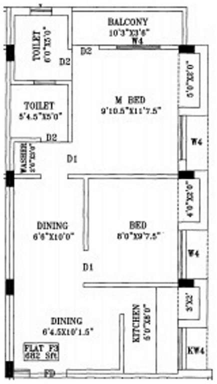 Venkat Muthu Flats (2BHK+2T (682 sq ft) 682 sq ft)
