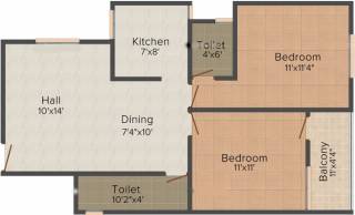 Vastu Silicon City (2BHK+2T (938 sq ft) 938 sq ft)