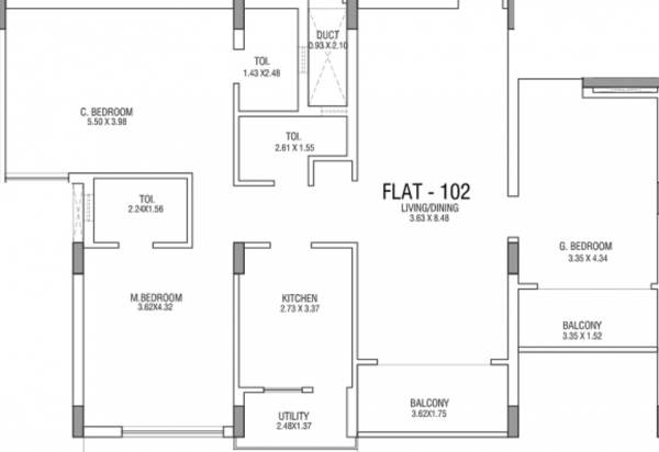 Divine Kalinga (3BHK+2T (1,950 sq ft) 1950 sq ft) Divine Kalinga (3BHK+2T (1,950 sq ft) 1950 sq ft)