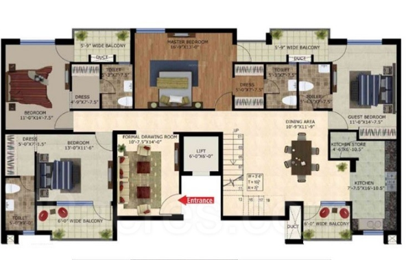 nirwana greens 4 Floor Plan Lower Level Duplex Plan