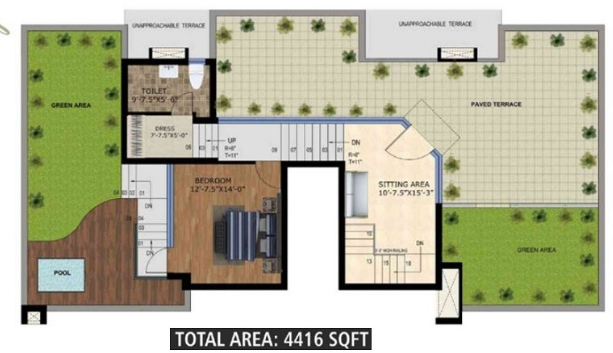 Upper Level Duplex Plan nirwana greens 4 Floor Plan Upper Level Duplex Plan