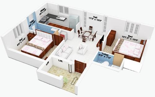 Avanthikkaa Ruthraa (2BHK+2T (764 sq ft) 764 sq ft)