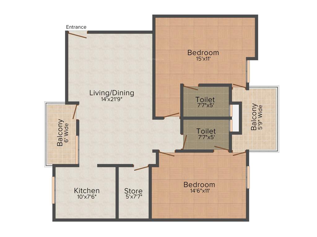 Vision Nirwana Greens 4 (2BHK+2T (1,350 sq ft) 1350 sq ft)