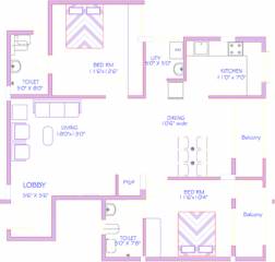Suraksha Golden Palms (2BHK+2T (1,230 sq ft) 1230 sq ft)