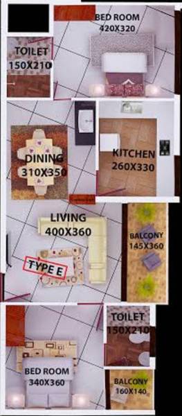 Samson Orchid Valley (2BHK+2T (1,081 sq ft) 1081 sq ft)