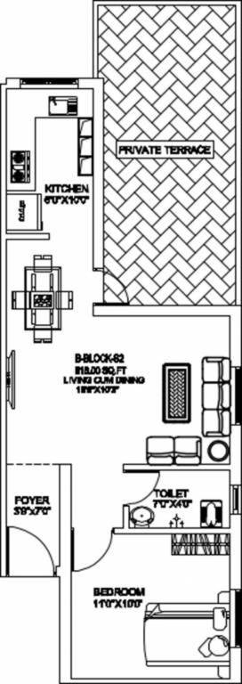 CC Alphine (1BHK+1T (618 sq ft) 618 sq ft) CC Alphine (1BHK+1T (618 sq ft) 618 sq ft)