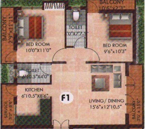 Shree Prasanna Apostophie (2BHK+2T (914 sq ft) 914 sq ft) Shree Prasanna Apostophie (2BHK+2T (914 sq ft) 914 sq ft)