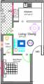 Floor Plan (1BHK+1T (520 sq ft) 520 sq ft) Rohaan Constructions Oasis III Floor Plan (1BHK+1T (520 sq ft) 520 sq ft)