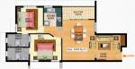 Sun Elite (2BHK+2T (1,043 sq ft) 1043 sq ft)