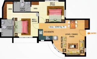Sun Elite (2BHK+2T (1,040 sq ft) 1040 sq ft) Sun Elite (2BHK+2T (1,040 sq ft) 1040 sq ft)