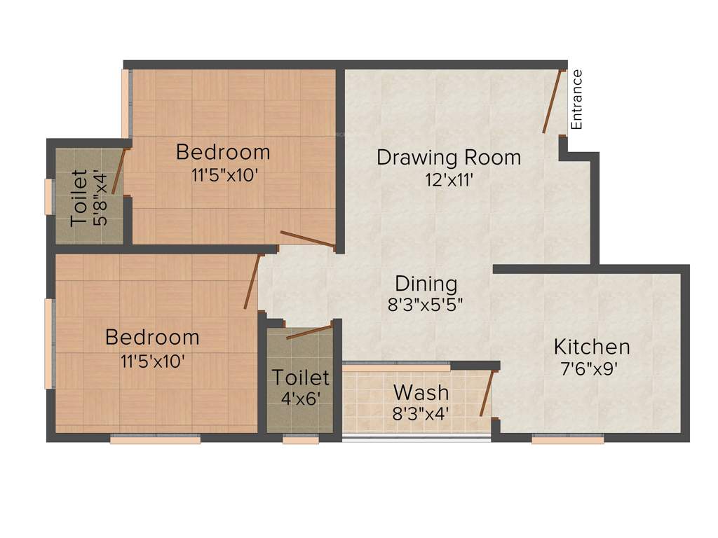 Savaliya Krish Exotica (2BHK+2T (990 sq ft) 990 sq ft)
