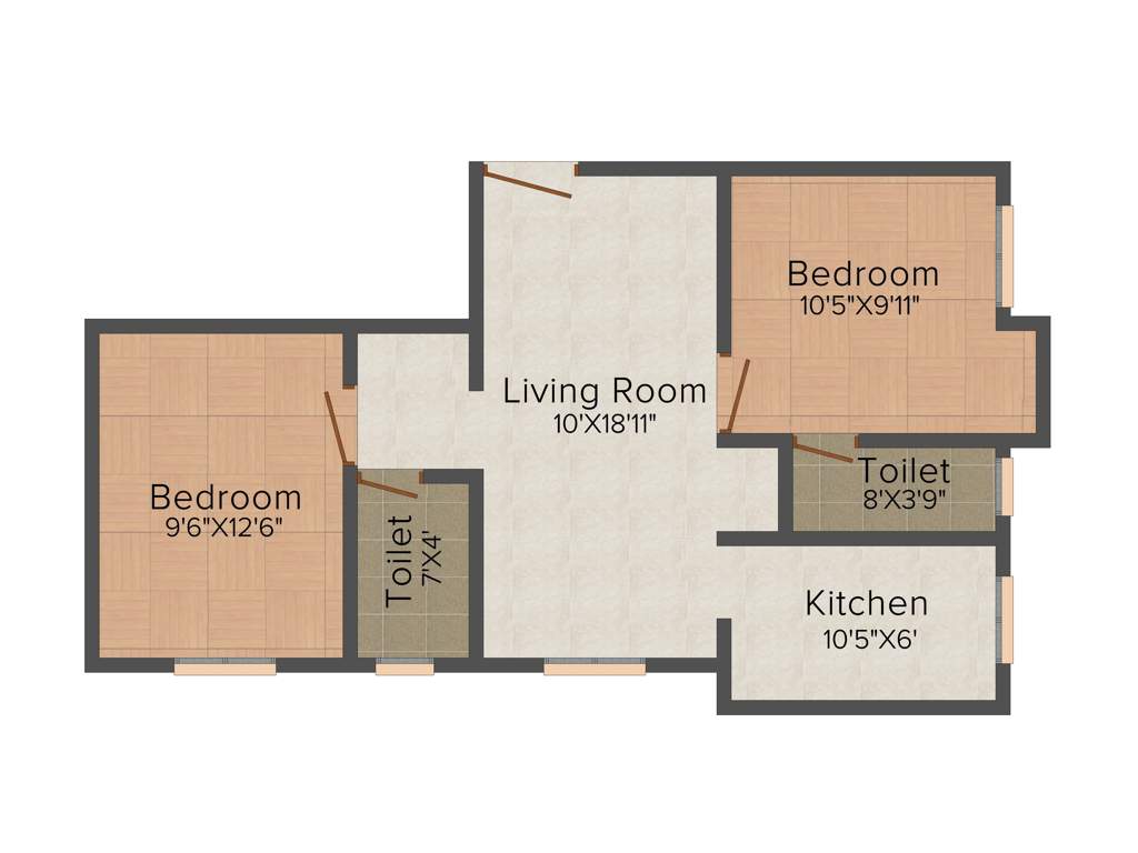 Naagai Sri Sai Homes (2BHK+2T (849 sq ft) 849 sq ft)