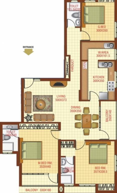 Sun Sapphire (3BHK+3T (1,687 sq ft) 1687 sq ft) Sun Sapphire (3BHK+3T (1,687 sq ft) 1687 sq ft)