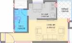 Floor Plan (1BHK+1T (323 sq ft) 323 sq ft) Niche Constructions Elysia Floor Plan (1BHK+1T (323 sq ft) 323 sq ft)