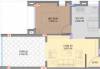 Niche Constructions Elysia Floor Plan (1BHK+1T (670 sq ft) 670 sq ft)