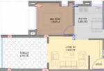 Floor Plan (1BHK+1T (670 sq ft) 670 sq ft) Niche Constructions Elysia Floor Plan (1BHK+1T (670 sq ft) 670 sq ft)