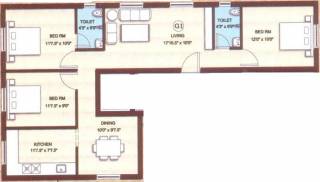 CSS Karthik Flats (3BHK+2T (1,169 sq ft) 1169 sq ft)