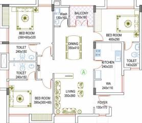 Asset Loretto (3BHK+3T (1,615 sq ft) 1615 sq ft)