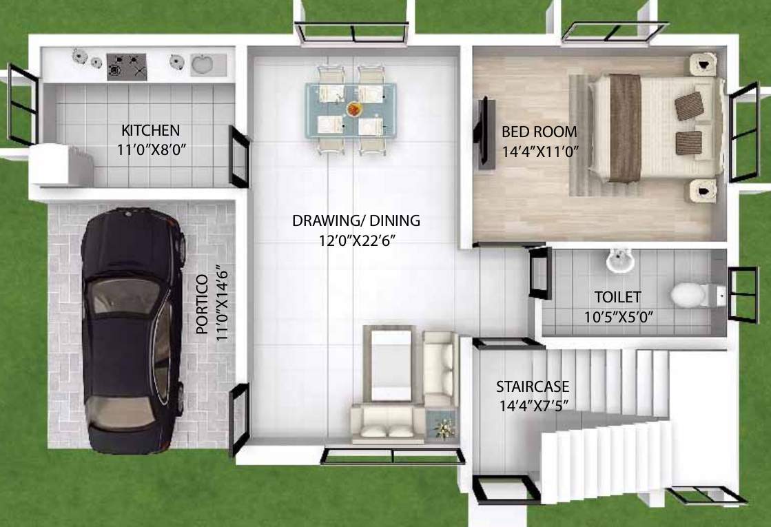 Basera Madhab Cottages (4BHK+4T (2,300 sq ft) + Pooja Room 2300 sq ft)