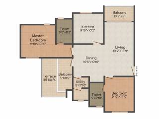 Cordial Amity (2BHK+2T (1,321 sq ft) 1321 sq ft) Cordial Amity (2BHK+2T (1,321 sq ft) 1321 sq ft)