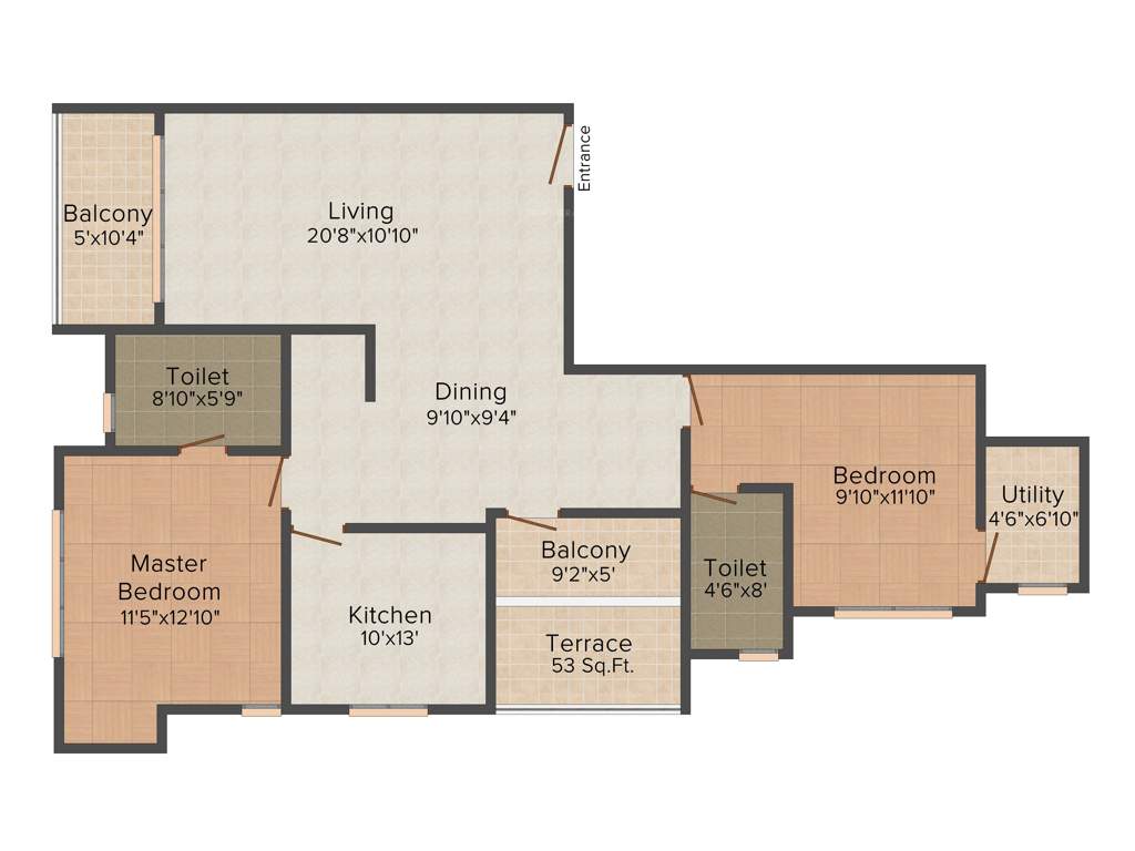 Cordial Amity (2BHK+2T (1,474 sq ft) 1474 sq ft)
