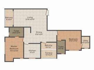 Cordial Amity (2BHK+2T (1,474 sq ft) 1474 sq ft) Cordial Amity (2BHK+2T (1,474 sq ft) 1474 sq ft)
