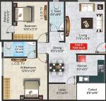 Shivaganga Galaxy (2BHK+2T (1,040 sq ft) 1040 sq ft)